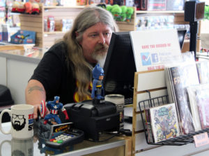 Jim Brocius, co-owner of Cosmic Comics Jim Brocius, co-owner of Cosmic Comics